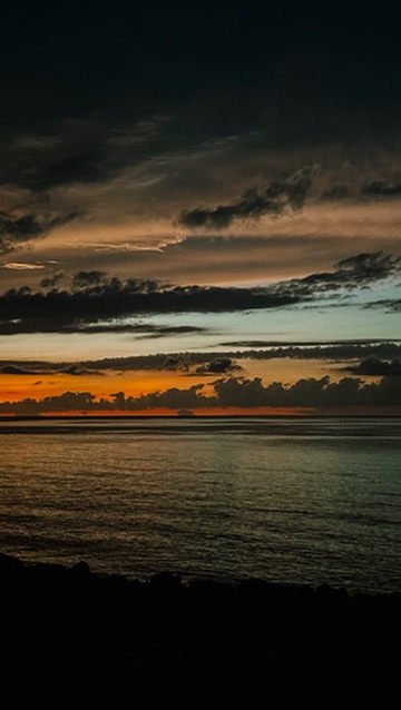 Sunset over the ocean